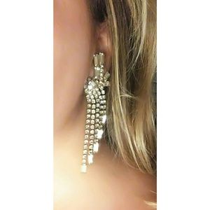 Vintage Rhinestone Drop Earrings